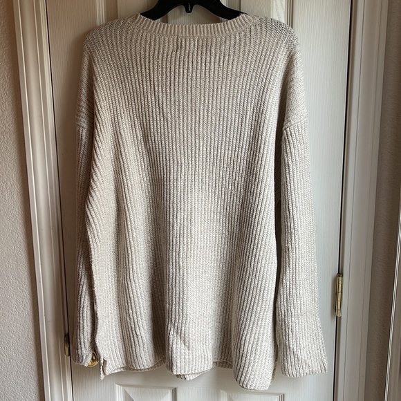 NWT ST JOHNS BAY CREAM/GOLD ROUND NECK SWEATER SZ 1X - Picture 9 of 10